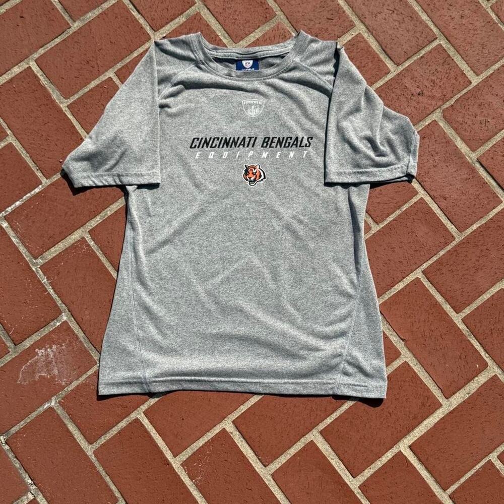 Vintage 2000s reebok cincinnati bengals grey athletic t shirt